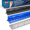 Khnum 12-Inch Architectural and Engineering Scale Ruler Set (Imperial) | Laser-Etched Aluminum Triangular
