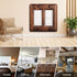 2-Pack 2-Gang Double Decorator Switch Plates and Outlet Covers, Solid Walnut Decorative Light Switch Cover