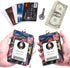 ELV Badge Holder with Zipper - ID Badge Card Holder Wallet with 5 Card Slots and RFID Blocking Pocket, 20 inch Lanyard