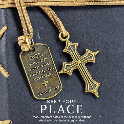 Divinity Boutique Journal, Man of God with Black Cross Charm, Cross Black (22880)