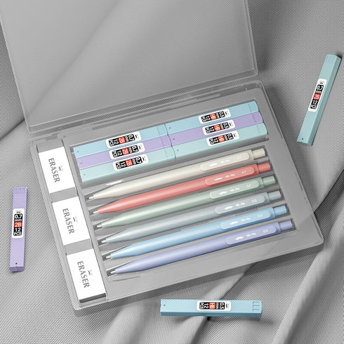 Mr. Pen Pastel Mechanical Pencil Set, 6 Pack, 0.5 & 0.7mm, Aesthetic Cute Pencils with Lead Refills & Erasers