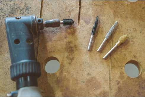 Kutzall Original Cylinder Rotary Burr, 1/8" Shaft, Fine, 1/4" Dia. x 1/2" Length, Woodworking Attachment