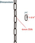 Aspen Creative 21121-05-1, 1 8 Steel Heavy Duty Chain & Two Quick Link Connector for Lighting Fixture/Swag Light/Plants