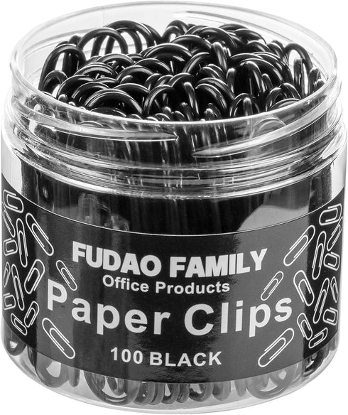 Jumbo Paper Clips, 2 Inch Paper Clip, 100 pcs Large Paperclips (Jumbo, Black)