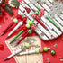 Gueevin 150 Pcs Christmas Beadable Pen Kit - Beaded Ballpoint Pen with Diamond Spacer and Assorted Charms