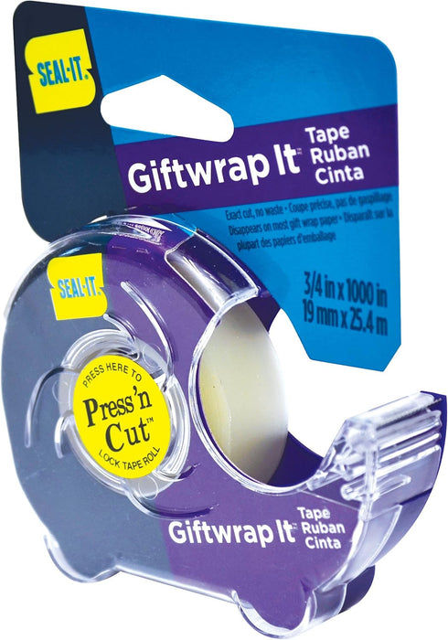GiftWrap It Stationery Tape 3/4 x 1000 Inches On Dispenser, 6pk, 6000 Inches Total (60051-6) by Seal-It