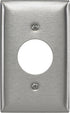 Bryant Electric SS7 1-Gang, 1-Single Receptacle Diameter Opening, Standard Size 302/304 Stainless Steel Wallplate, 1.40"