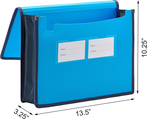 FANWU 4 Pack Plastic Expanding File Wallet Document Organizer, Letter Size, Poly A4 Expandable Folder
