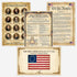 JELLY BEAN GENIUS Constitution Poster Set (4 Pack) - Framers, Summary, Flag,