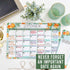 Magnetic Dry Erase Calendar for Fridge, Clementine Magnetic Calendar for Refrigerator, White Board