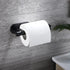 YIGII Adhesive Toilet Paper Holder, Self Adhesive Black Wall Mount Roll Holder for Bathroom & Kitchen