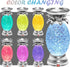 9.5" Silver(Pack 2) YAKii Pineapple LED Color Changing Shine Lamp,Swirling Water Waves Lamp Kid Safe Battery/USB Cable