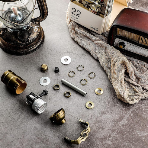 Zonon 2 Packs Floor Lamp Repair Kit, Lamp Parts Rewire with 12 Foot Cord and 3 Way Socket for DIY Lighting