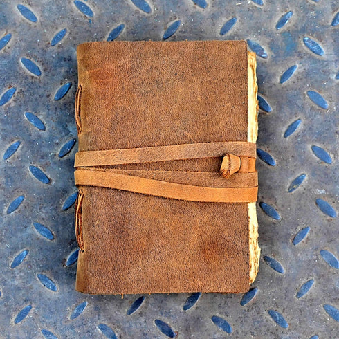 Vintage Leather Journal, Deckle Edge Rustic Paper, Best Leatherbound Pages Book of Shadows, Antique Calligraphy Notebook