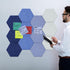Vienrose Hexagon Felt Bulletin Board, Self Adhesive Pin Board with 35 Push Pins, Blue Series 12 Pack