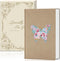 Embroidered A5 Hardcover Journal for Women, College Ruled Notebook with Gift Box, Butterfly Floral Design for Writing