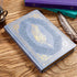 CAGIE Vintage Journal for Women, 320 Pages Gold Edge Thick Paper, A5 Hardcover Leather Journal (Light Blue)