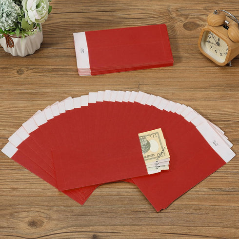 Mr. Pen 100 Pack Money Envelopes for Cash, 6.5" x 3.5", Red, Small Envelopes for Budgeting and Money Saving Challenge