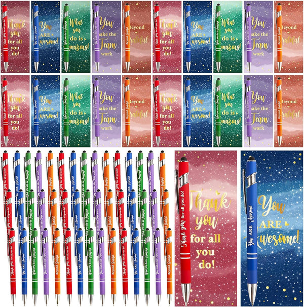 chiazllta 60 Set Employee Teacher Appreciation Gifts Pens Bulk Thank You Inspirational