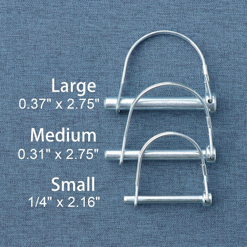 Trailer Coupler Pin, 2Pcs Tivnhuils Hitch Pin Trailer Pin, Zinc Plated Carbon Steel Safety Coupler Pin Locking Pin, 1/4" x 2.16", Small
