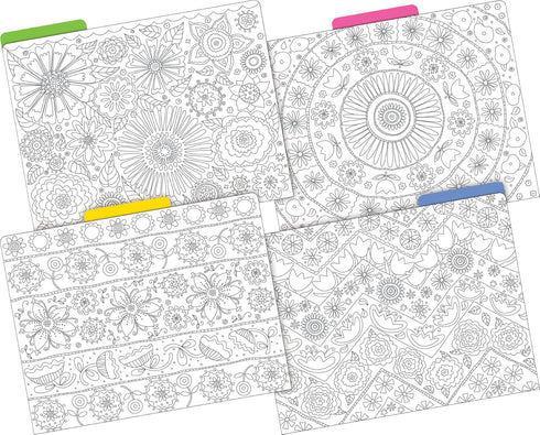 Barker Creek Color Me! in My Garden Designer File Folders, Pack of 12, Multi-Design, Letter Size