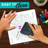 SCRIBBLEDO Circular Grid 12"x12" Large Graph Dry Erase Board, Double-Sided White Board for Home, School, Classroom