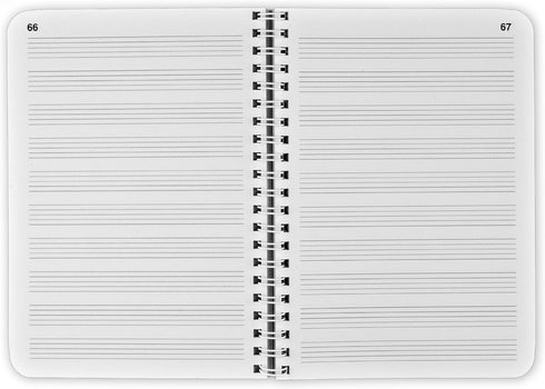 BookFactory Music Notebook/Music Journal, 100 Pages, 5'' x 7'', 10 Staves per page Format
