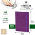 Pentalic Pocket Sketchbook Traveler Journal, 4" x 6", 160 Pages, Purple