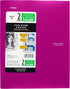 Five Star 2-Pocket Stay-Put Folder, Plastic Colored Folders, 11” x 8-1/2”, Pink/Purple