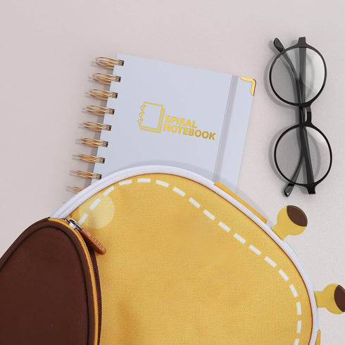 Lined Spiral Journal Notebook for Women Men, Small Pocket A6, 300 Pages, College Ruled Hardcover Notebooks for Work and