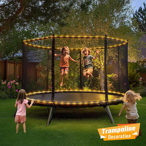 100 33ft IP65 8 JMEXSUSS LED Solar Rope Lights Outdoor Waterproof, Waterproof Solar Trampoline Lights, Modes Solar