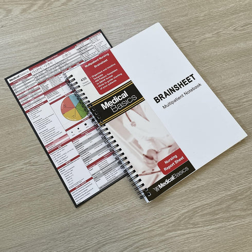 Nursing Brain Sheet Notebook, Multiple Patient Report Sheet, 3 Patients per Template for Nurse and CNA