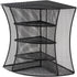 Safco Products Onyx Mesh Corner Organizer, Durable Steel Mesh, Space Saving, 13" x 15" x 11", Black