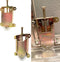Sliding Mirror Door Rollers Assembly, Fit Contractors Part #W8020C, 1-1/2" Nylon Concaved Wheels, 2 Pack