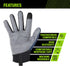 AWP Pro Protect Work Gloves for Men and Women, Large Blue, Full Back-Of-Hand TPR Impact Protection