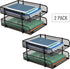 Mind Reader Paper Tray, Set of 2, Stackable Desk Organizer, Storage, Office, Metal Mesh, Black