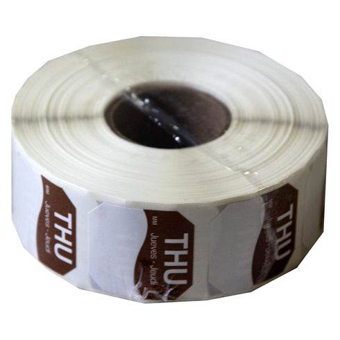 DayMark Day of The Week Removable Label, THU - 1" x 1", Roll of 1,000