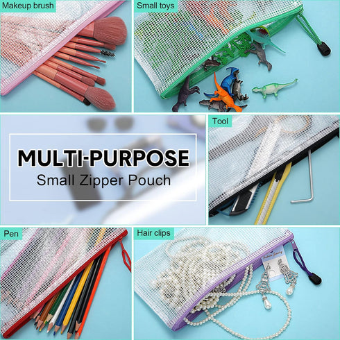 Harloon 150 Pack Bulk Pencil Pouch, 9.5 x 4.5 Inch Clear Mesh Zipper Cases for Office, Travel, Cosmetics, Toiletry Bags