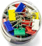 Officemate Small Binder Clips, Assorted Colors, 36 Clips per Tub (31028)