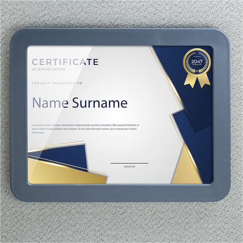 Officemate Verticalmate Certificate Holder, Slate Gray (29172)