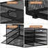 Marbrasse 4 Tier Desktop Literature Organizer, Mesh Paper Organizer for Office Home School, Black