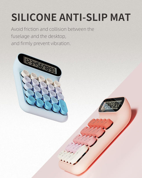 Mechanical Switch Calculator, JS05, Basic 10-Digit Desktop Calculator for Office, School, and Home Use.