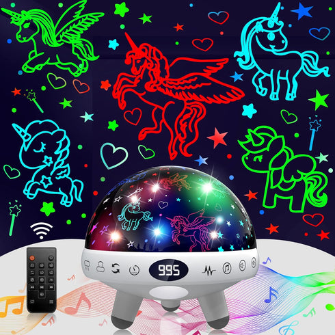 YACHANCE Unicorn Gifts Toys for 1-12 Year Old Girls.Unicorn Night Light Projector for