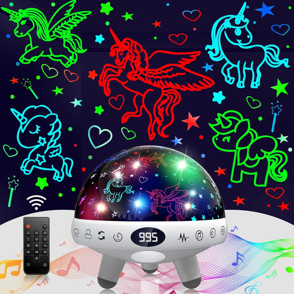 YACHANCE Unicorn Gifts Toys for 1-12 Year Old Girls.Unicorn Night Light Projector for