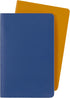 Moleskine Volant Journal, Soft Cover, Pocket (3.5" x 5.5"), Plain/Blank, Set of 2, Forget-Me-Not Blue/Amber Yellow