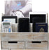 Executive Office Solutions Vintage Rustic Wooden Desk Organizer & Mail Rack - Distressed Torched Wood