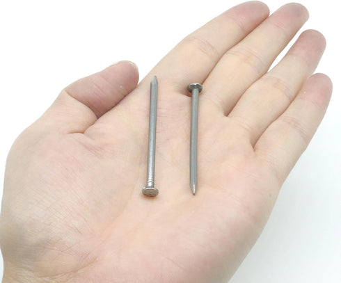 cSeao 100pcs Metal Cement Wood Sliding Nails, 50mm 2" Length, Common Hanging Nails