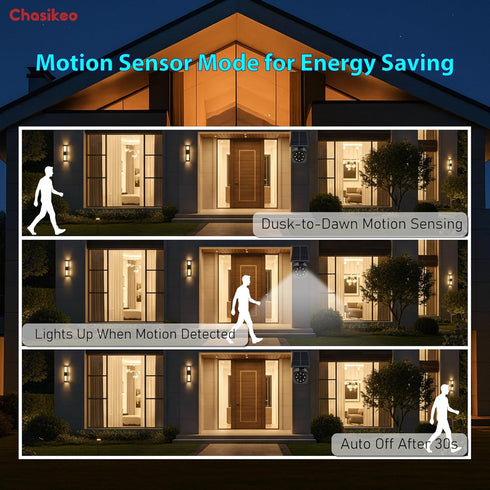 IP67 360 1200LM(1 Pack) Solar Motion Light Outdoor, Solar Spotlight with Motion Sensor, Waterproof Solar Power Security