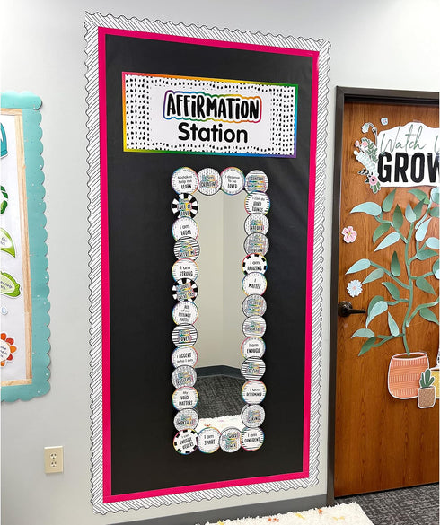 Carson Dellosa 32 Pc. Affirmation Station Classroom Bulletin Board Set - Motivational Poster and Positive Cards