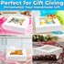 Gourmet 10in White Bakery Box, 1 Pack, Cute Window Display for Pies, Cakes, Cupcakes, Pastries